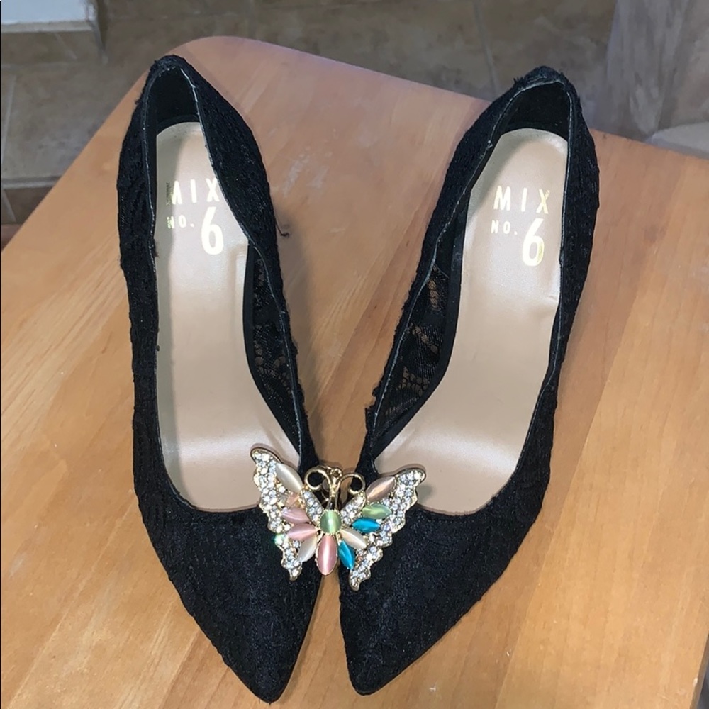 Black Lace Pumps